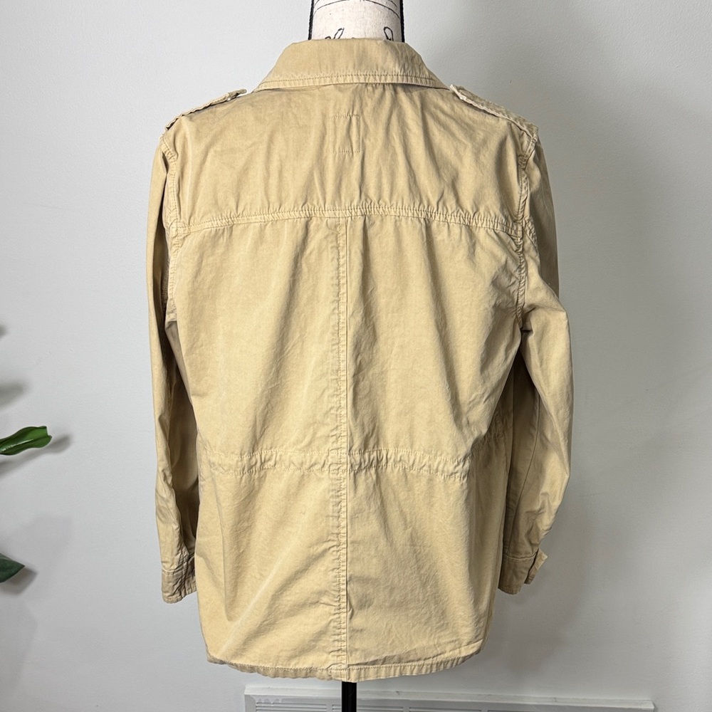 GAP Barn Jacket Tan with Drawstring Waist and Pockets SZ M Fall - Picture 7 of 10